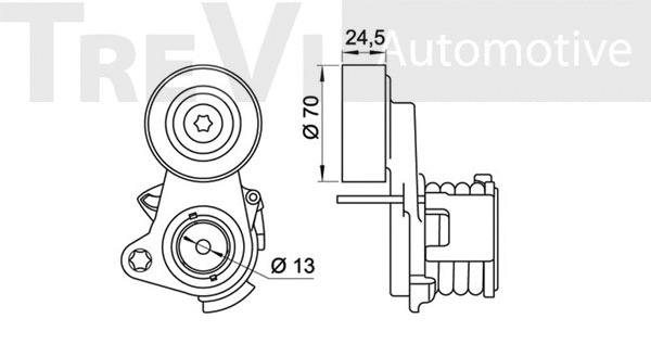 Belt Tensioner, V-ribbed belt