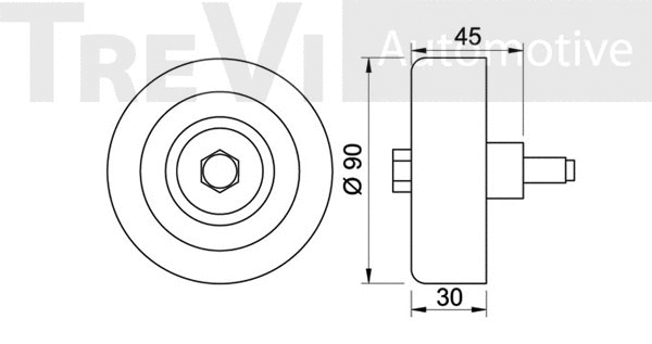 Tensioner Pulley, V-ribbed belt
