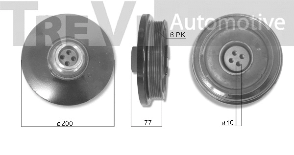 Belt Pulley, crankshaft (PC1281)