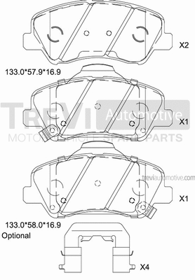 Brake Pad Set, disc brake (PF1506)