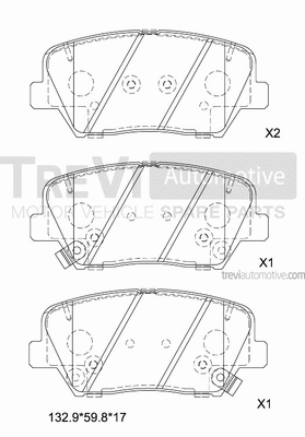 Brake Pad Set, disc brake (PF1474)
