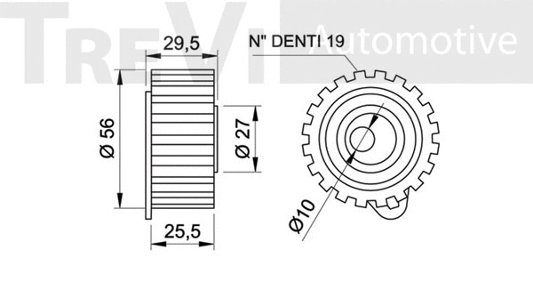 Deflection/Guide Pulley, timing belt