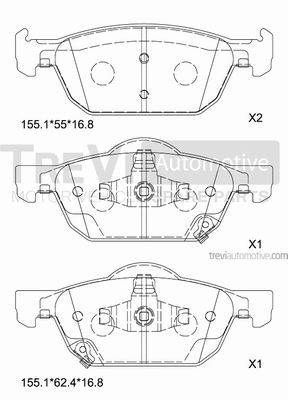 Brake Pad Set, disc brake (PF1444)