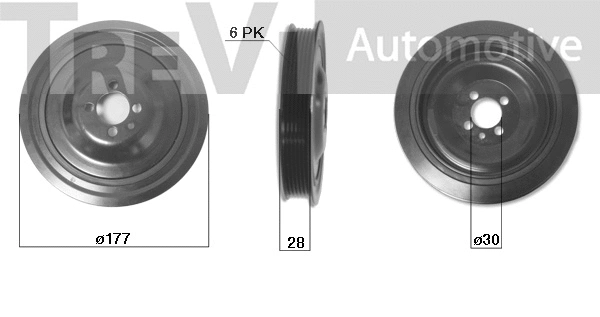 Belt Pulley, crankshaft (PC1260)