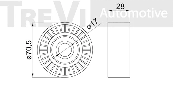 Deflection/Guide Pulley, V-ribbed belt