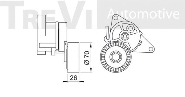 Belt Tensioner, V-ribbed belt