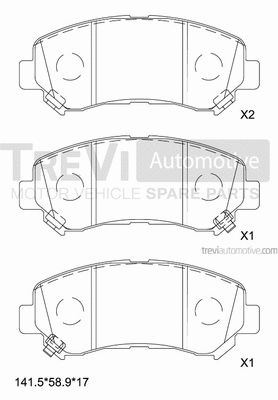 Brake Pad Set, disc brake (PF1372)