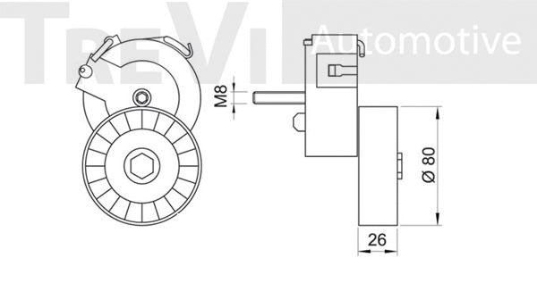 Tensioner Lever, V-ribbed belt