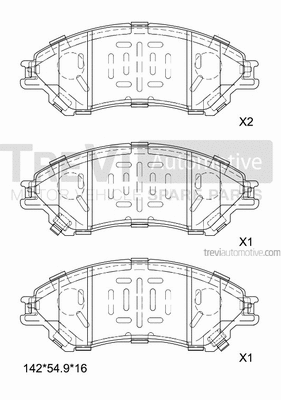 Brake Pad Set, disc brake (PF1535)