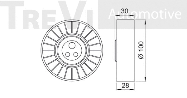 Tensioner Pulley, V-ribbed belt
