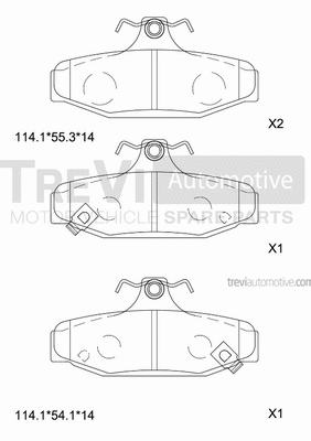 Brake Pad Set, disc brake (PF1041)
