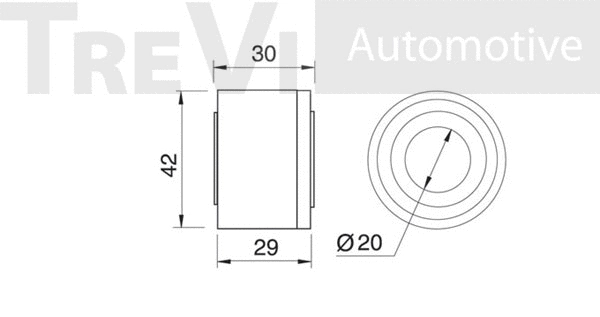 Bush, tensioner pulley lever