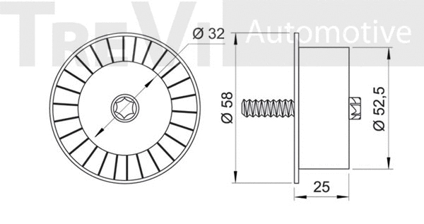 Deflection/Guide Pulley, timing belt