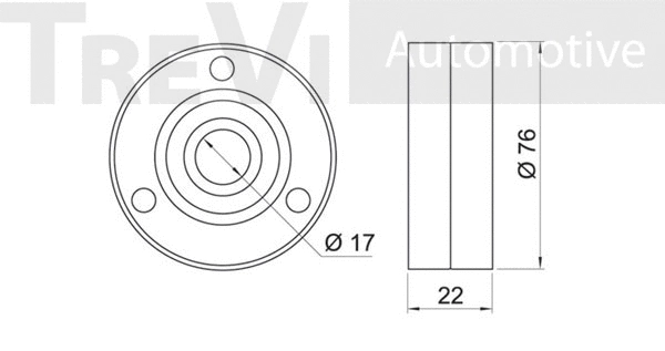 Deflection/Guide Pulley, V-ribbed belt