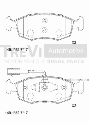 Brake Pad Set, disc brake (PF1464)