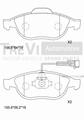 Brake Pad Set, disc brake (PF1038)