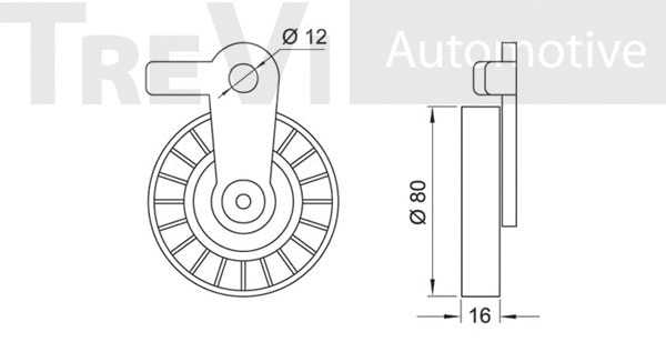 Tensioner Pulley, V-ribbed belt
