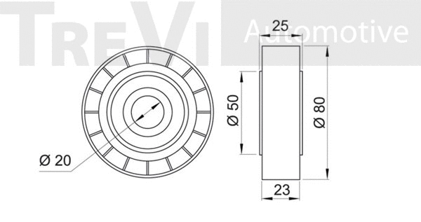 Deflection/Guide Pulley, V-ribbed belt