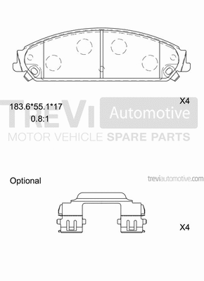 Brake Pad Set, disc brake (PF1387)