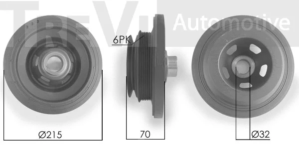 Belt Pulley, crankshaft (PC1111)