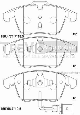 Brake Pad Set, disc brake (PF1304)