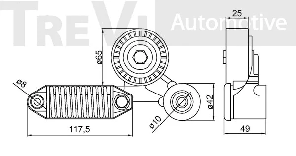 Tensioner Lever, V-ribbed belt