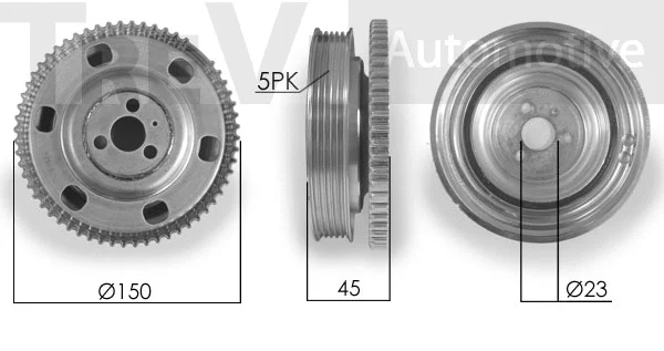 Belt Pulley, crankshaft (PC1142)