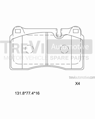 Brake Pad Set, disc brake (PF1342)