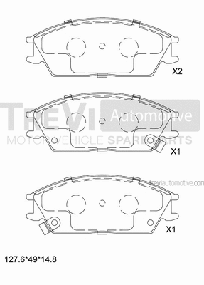 Brake Pad Set, disc brake (PF1386)