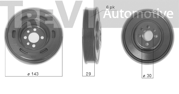 Belt Pulley, crankshaft (PC1077)