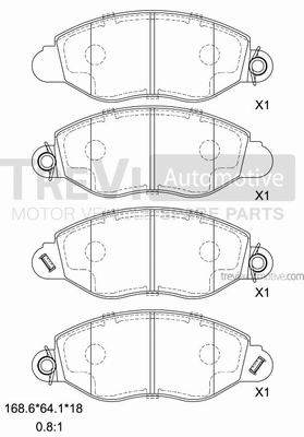 Brake Pad Set, disc brake (PF1636)