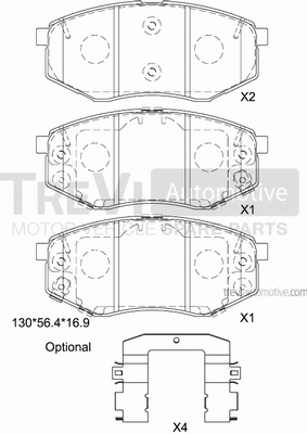 Brake Pad Set, disc brake (PF1491)