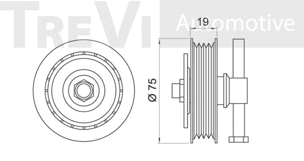 Tensioner Pulley, V-ribbed belt