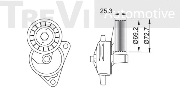 Tensioner Lever, V-ribbed belt