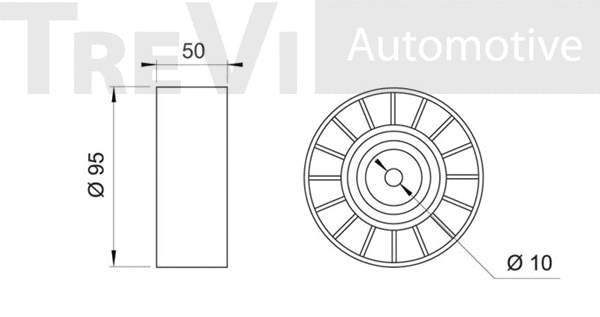 Deflection/Guide Pulley, V-ribbed belt