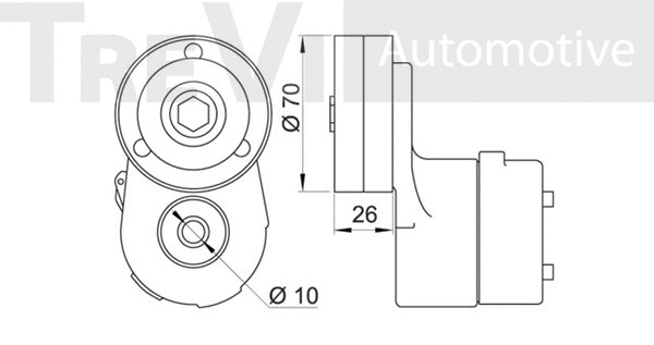 Tensioner Lever, V-ribbed belt