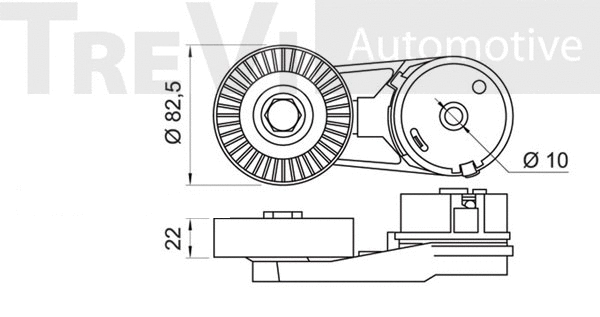 Tensioner Lever, V-ribbed belt