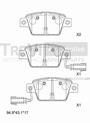Brake Pad Set, disc brake (PF1528)