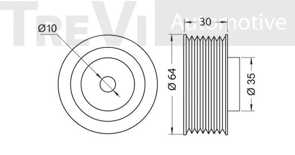 Tensioner Pulley, V-ribbed belt