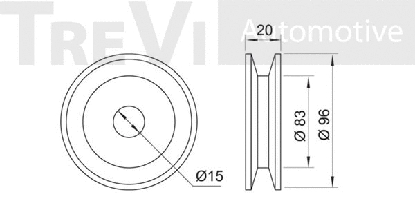 Deflection/Guide Pulley, V-belt