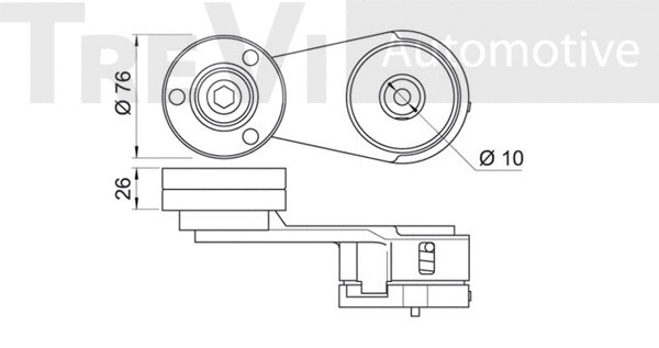 Tensioner Lever, V-ribbed belt