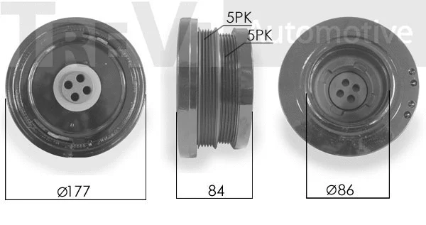 Belt Pulley, crankshaft (PC1023)
