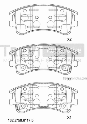 Brake Pad Set, disc brake (PF1193)