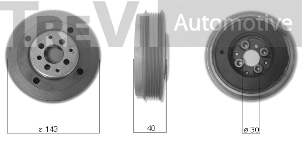Belt Pulley, crankshaft (PC1089)