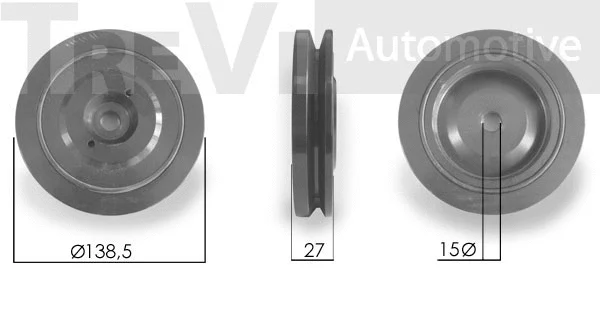 Belt Pulley, crankshaft (PC1069)