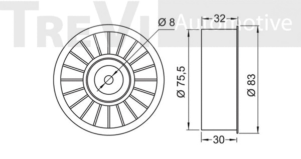 Deflection/Guide Pulley, timing belt