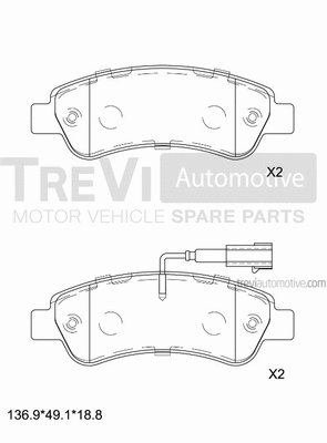 Brake Pad Set, disc brake (PF1651)