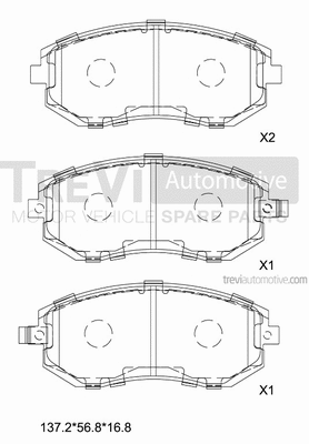 Brake Pad Set, disc brake (PF1205)