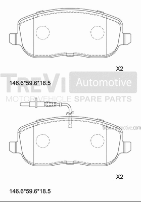 Brake Pad Set, disc brake (PF1164)