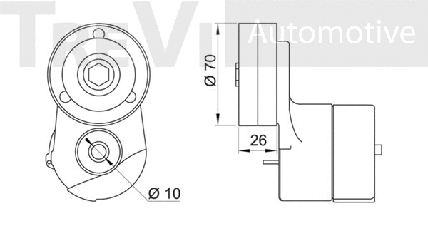 Tensioner Lever, V-ribbed belt